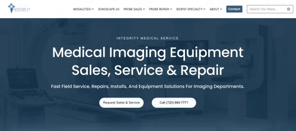 Integrity Medical Service landing page preview