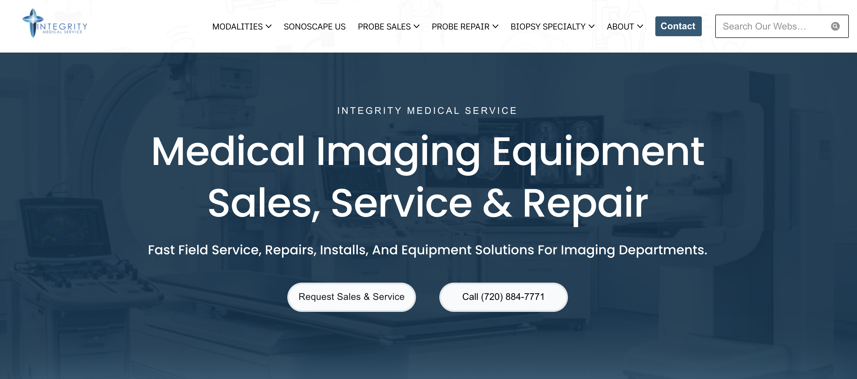 Integrity Medical Service landing page preview