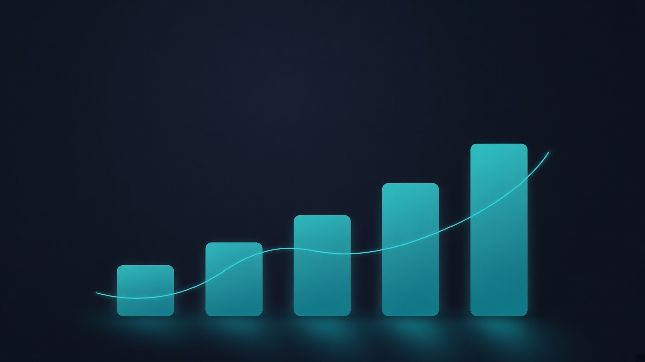 Generic analytics bar chart graphic