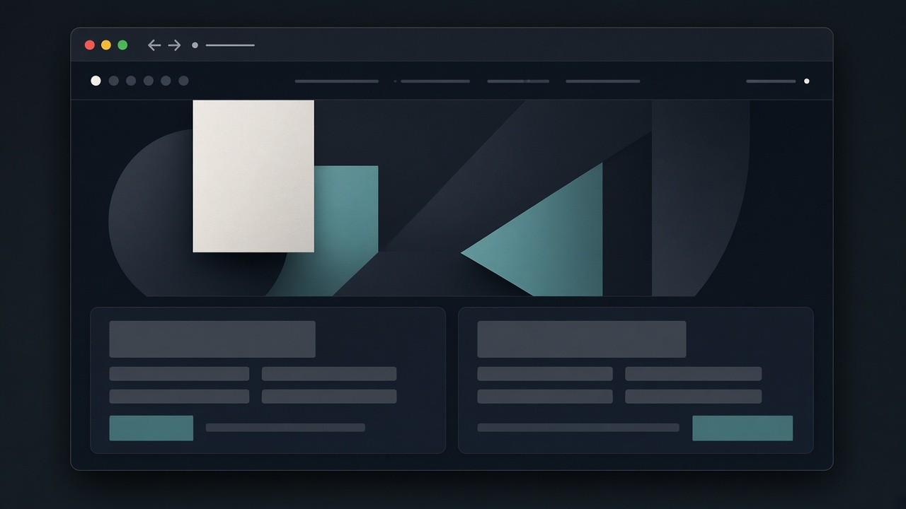 Generic website browser mockup