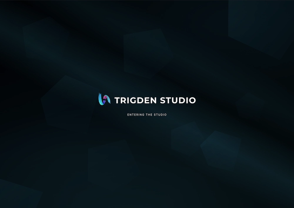 Trigden Studio branded graphic featuring the studio logo and geometric design.